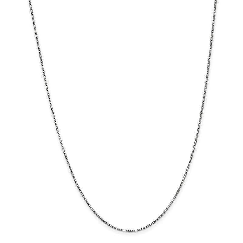 10k White Gold 1mm Box Chain - Seattle Gold Grillz