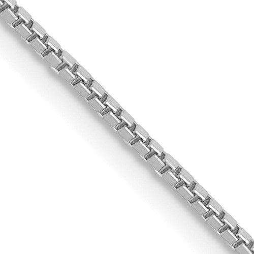 10k White Gold 1mm Box Chain - Seattle Gold Grillz