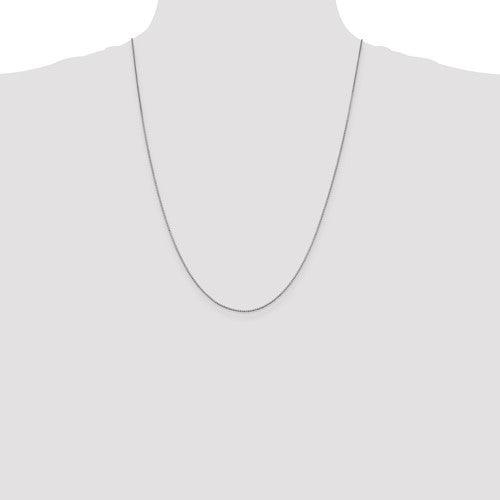 10k White Gold 1mm Box Chain - Seattle Gold Grillz