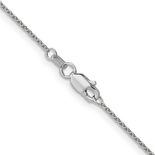 10k White Gold 1mm Cable Chain - Seattle Gold Grillz
