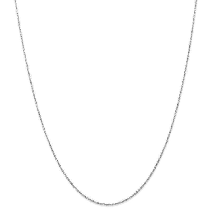 10k White Gold Carded Rhodium-plated 0.70mm Rope Chain - Seattle Gold Grillz