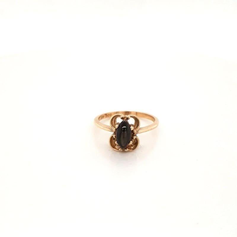 10k Yellow Gold Black Sapphire Ring - Seattle Gold Grillz