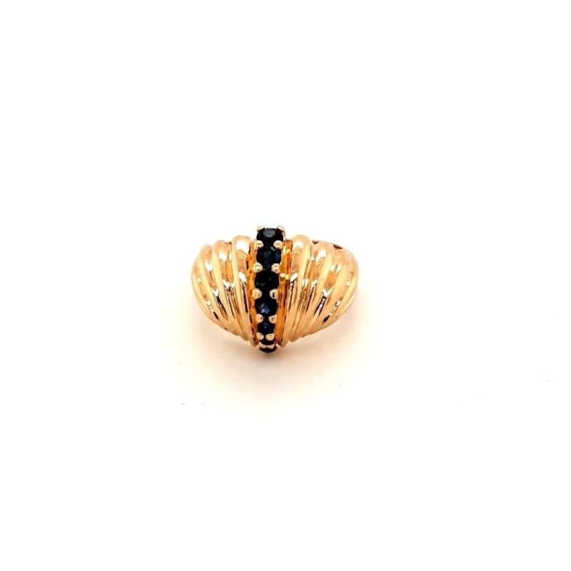 10k Yellow Gold Sapphire Shell Ring - Seattle Gold Grillz