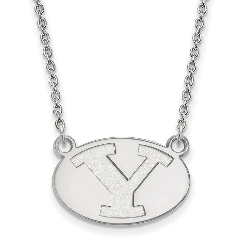 10kw LogoArt Brigham Young University Small Pendant w-Necklace - Seattle Gold Grillz
