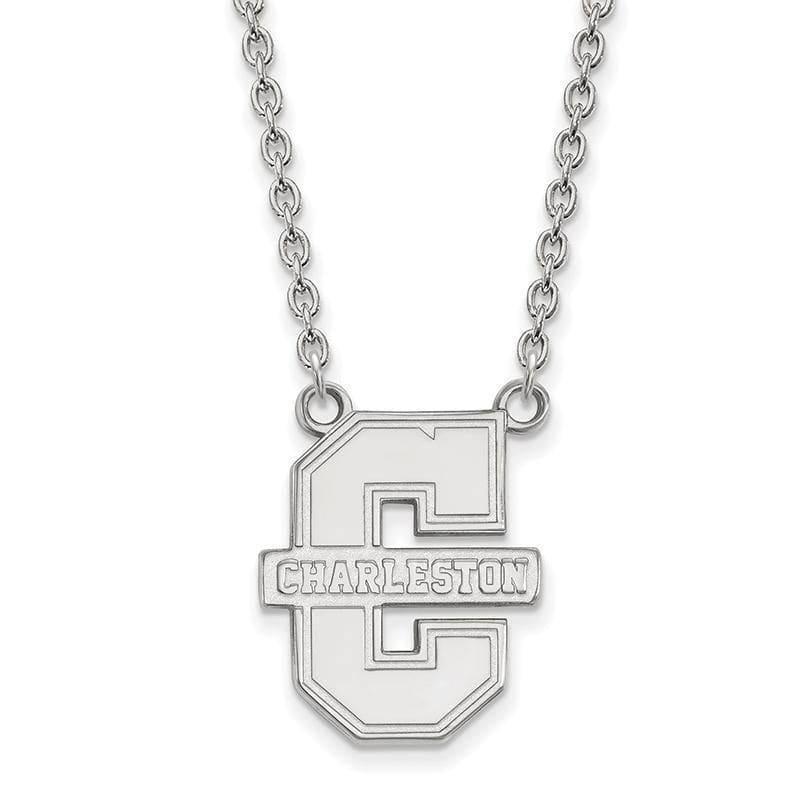 10kw LogoArt College of Charleston Large Pendant w-Necklace - Seattle Gold Grillz