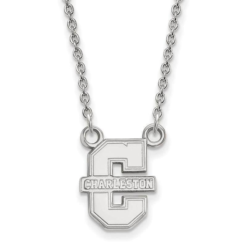 10kw LogoArt College of Charleston Small Pendant w-Necklace - Seattle Gold Grillz