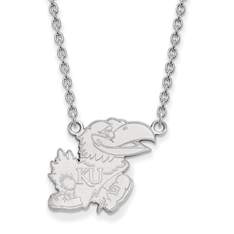 10kw LogoArt University of Kansas Large Pendant w-Necklace - Seattle Gold Grillz