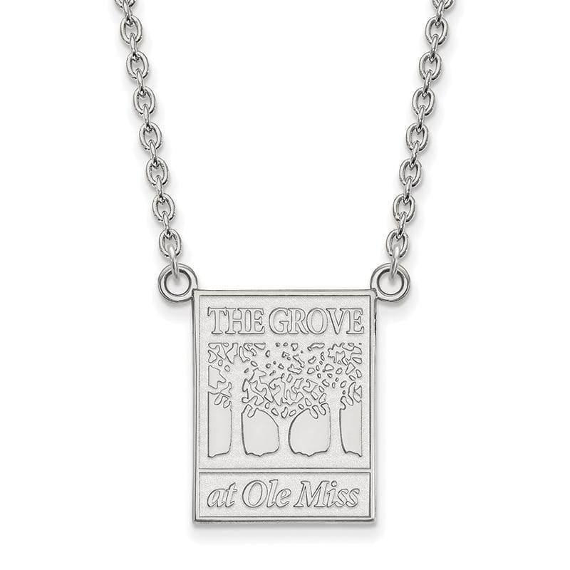 10kw LogoArt University of Mississippi Large Pendant w-Necklace - Seattle Gold Grillz