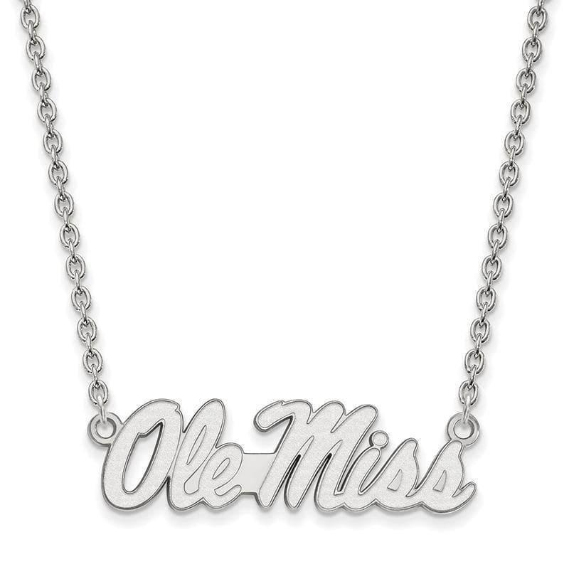 10kw LogoArt University of Mississippi Large Pendant w-Necklace - Seattle Gold Grillz