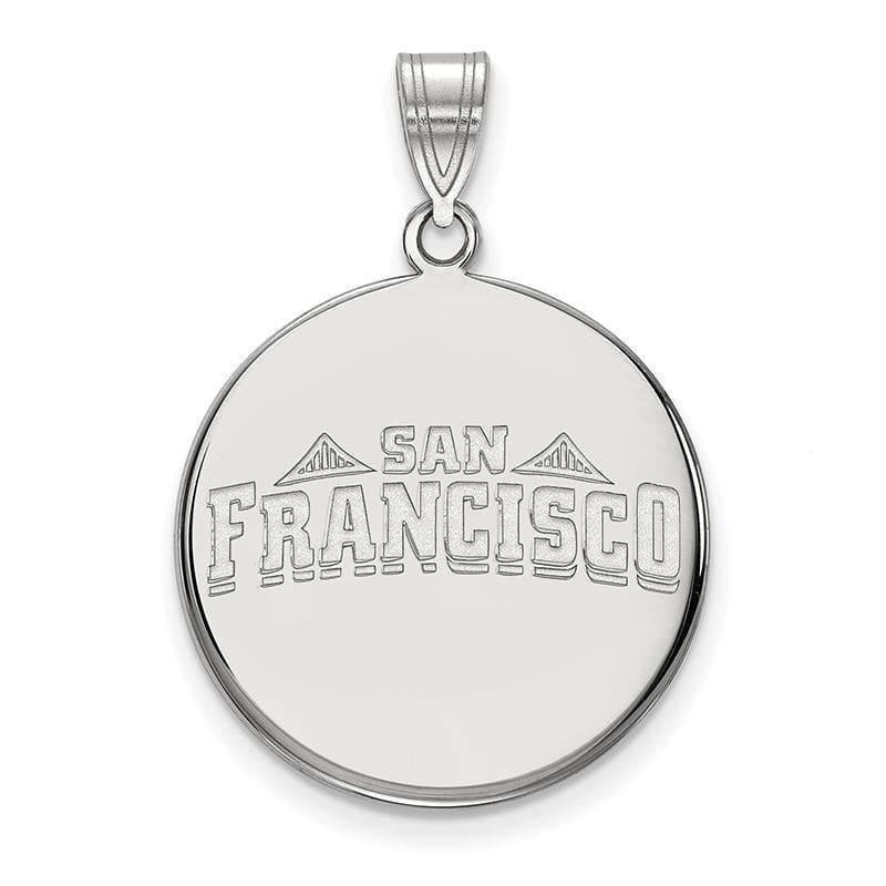 10kw LogoArt University of San Francisco Large Disc Pendant - Seattle Gold Grillz