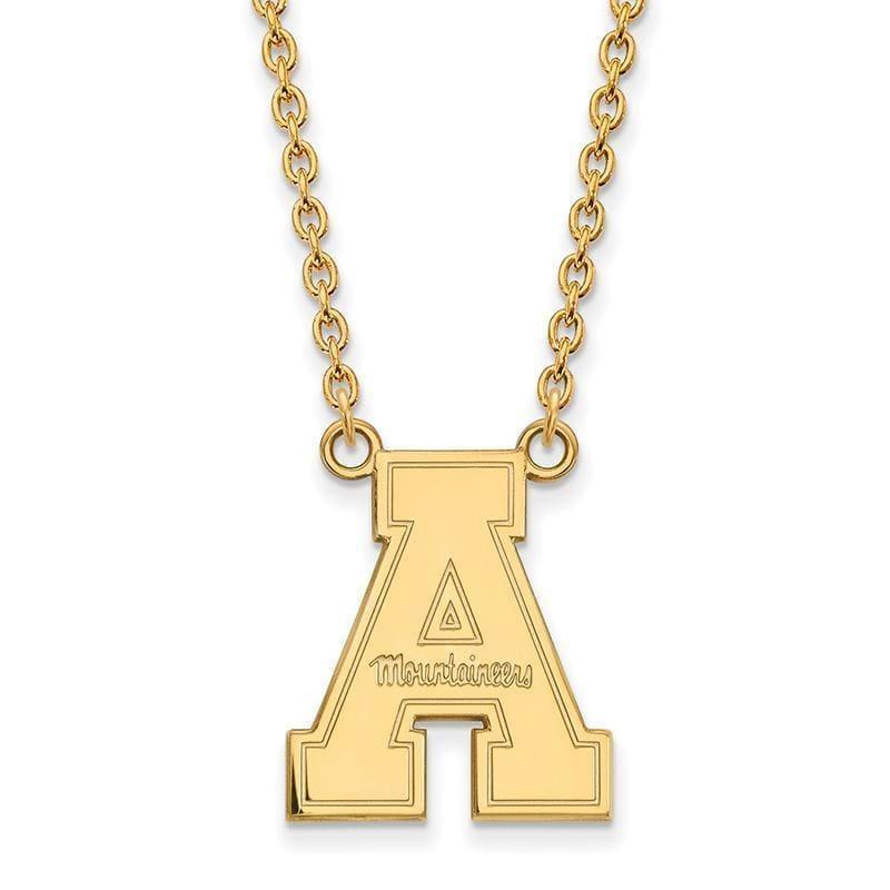 10ky LogoArt Appalachian State University Large Pendant w-Necklace - Seattle Gold Grillz