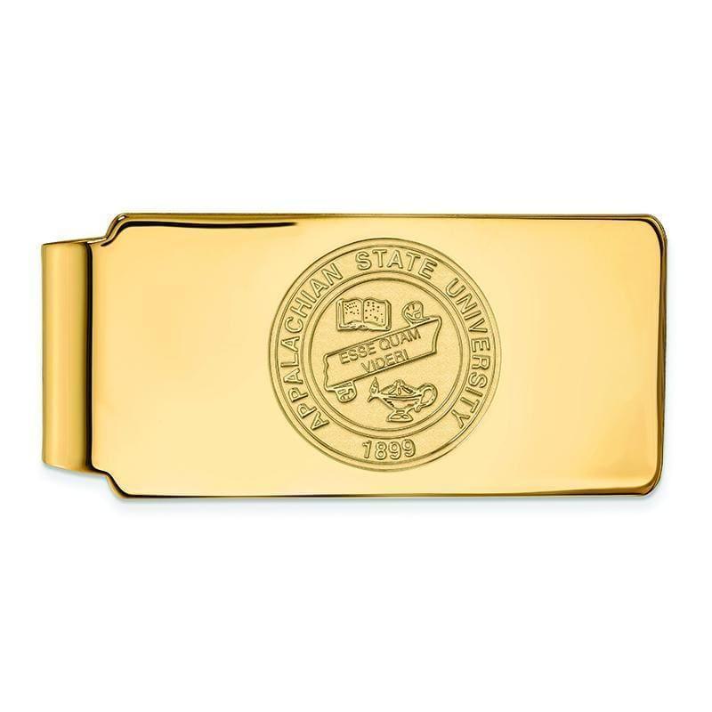 10ky LogoArt Appalachian State University Money Clip Crest - Seattle Gold Grillz