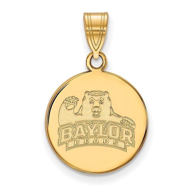 10ky LogoArt Baylor University Medium Disc Pendant - Seattle Gold Grillz