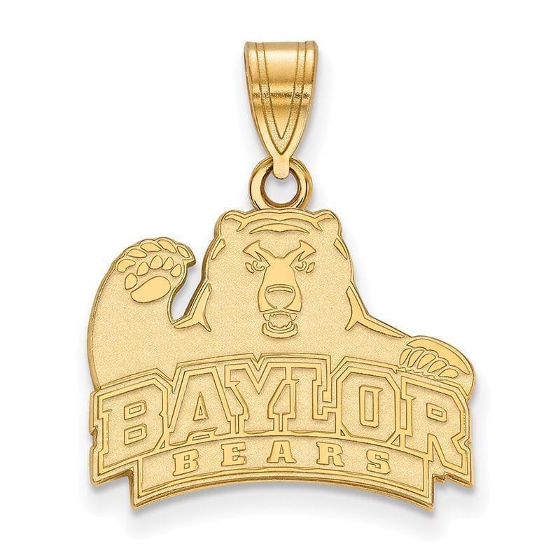 10ky LogoArt Baylor University Medium Pendant - Seattle Gold Grillz