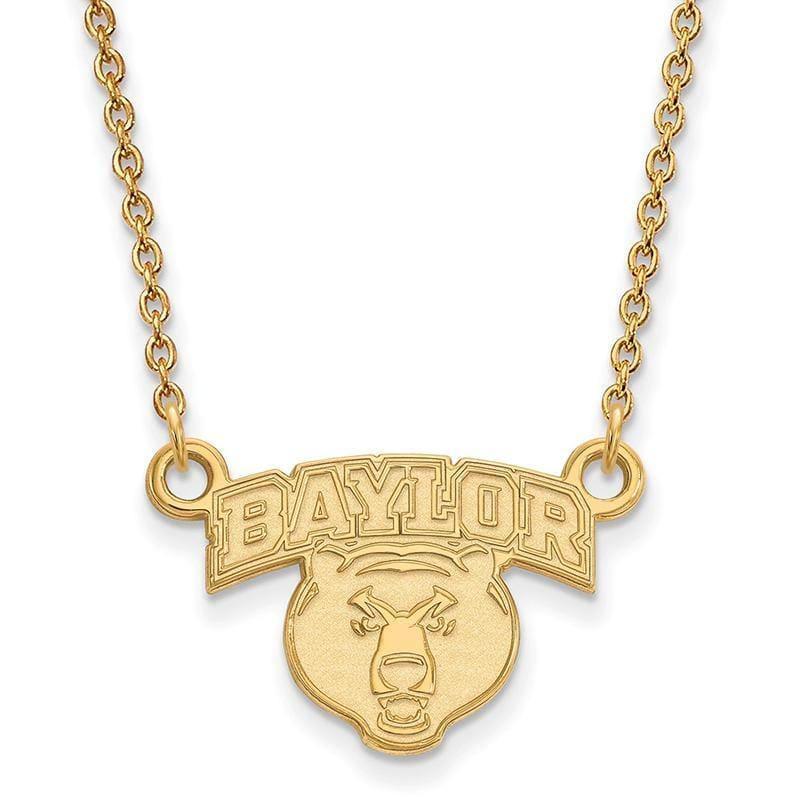 10ky LogoArt Baylor University Small Pendant w-Necklace - Seattle Gold Grillz