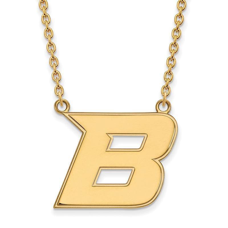 10ky LogoArt Boise State University Large Pendant w-Necklace - Seattle Gold Grillz