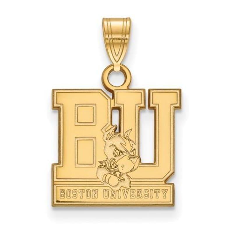 10ky LogoArt Boston University Small Pendant - Seattle Gold Grillz