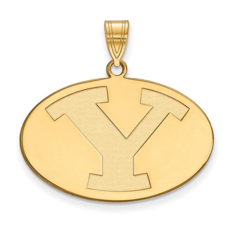 10ky LogoArt Brigham Young University Large Pendant - Seattle Gold Grillz