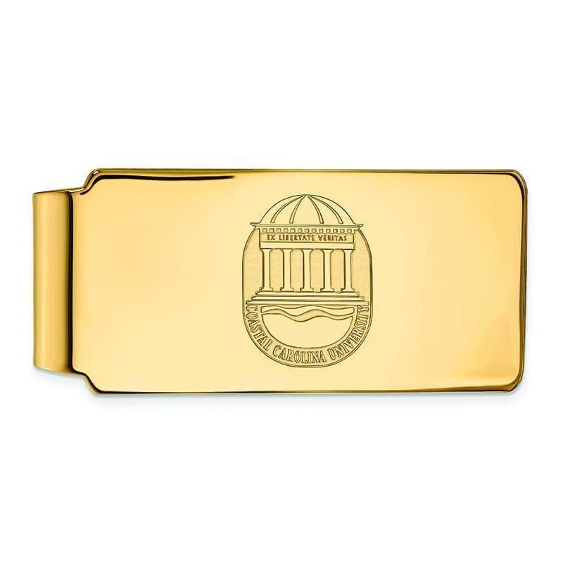 10ky LogoArt Coastal Carolina University Money Clip Crest - Seattle Gold Grillz