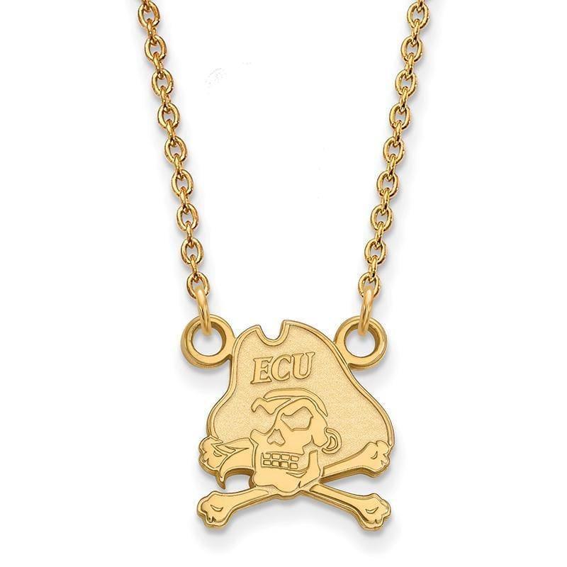 10ky LogoArt East Carolina University Small Pendant w-Necklace - Seattle Gold Grillz