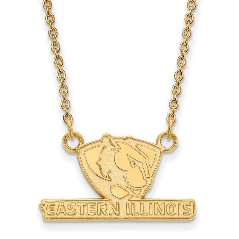 10ky LogoArt Eastern Illinois University Small Pendant w-Necklace - Seattle Gold Grillz