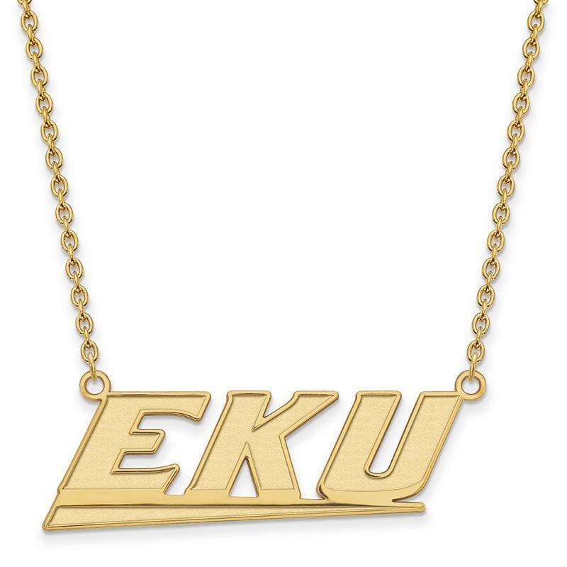 10ky LogoArt Eastern Kentucky University Large Pendant w-Necklace - Seattle Gold Grillz