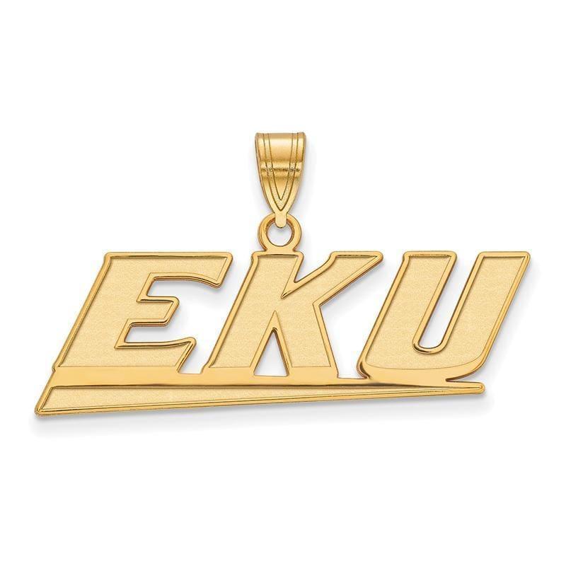 10ky LogoArt Eastern Kentucky University Medium Pendant - Seattle Gold Grillz