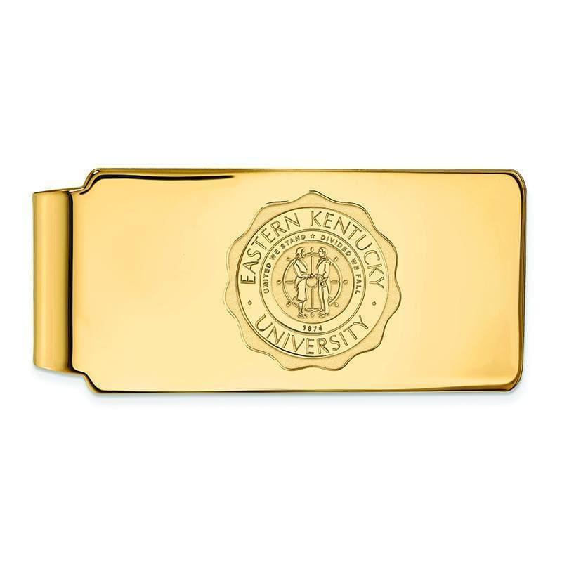 10ky LogoArt Eastern Kentucky University Money Clip Crest - Seattle Gold Grillz