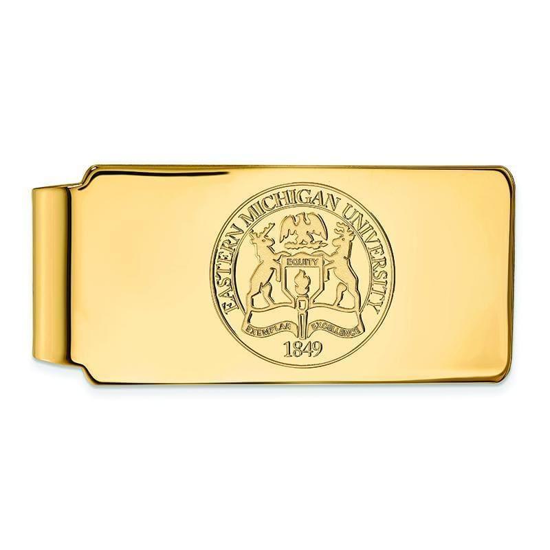 10ky LogoArt Eastern Michigan University Money Clip Crest - Seattle Gold Grillz