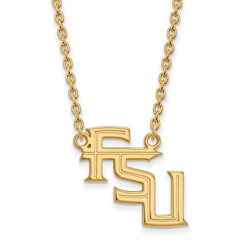 10ky LogoArt Florida State University Large Pendant w-Necklace - Seattle Gold Grillz