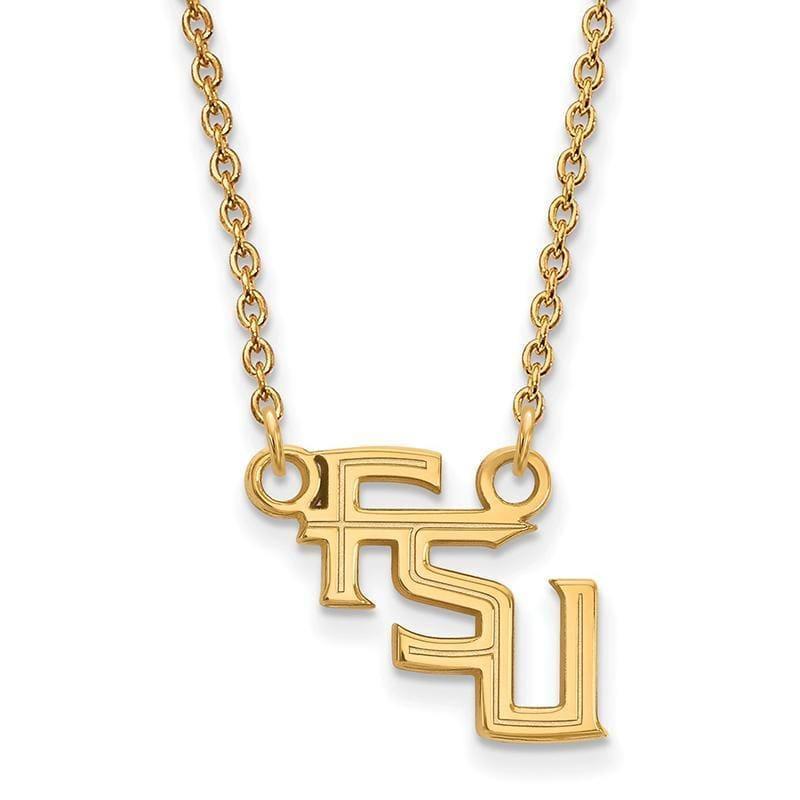 10ky LogoArt Florida State University Small Pendant w-Necklace - Seattle Gold Grillz