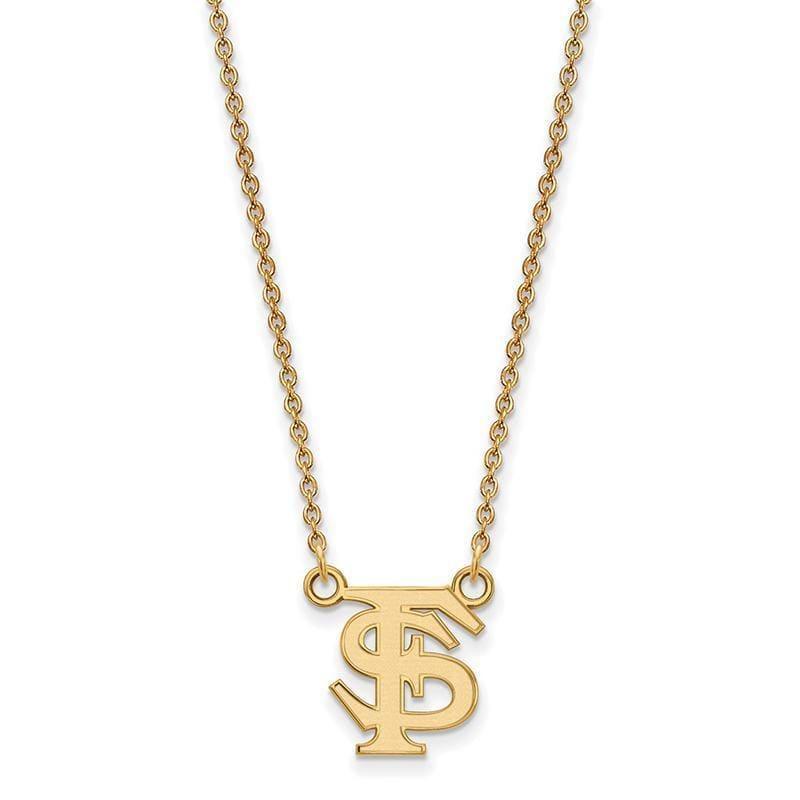 10ky LogoArt Florida State University Small Pendant w-Necklace - Seattle Gold Grillz