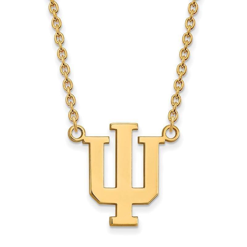 10ky LogoArt Indiana University Large Pendant w-Necklace - Seattle Gold Grillz