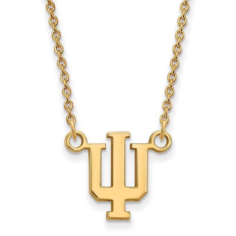 10ky LogoArt Indiana University Small Pendant w-Necklace - Seattle Gold Grillz
