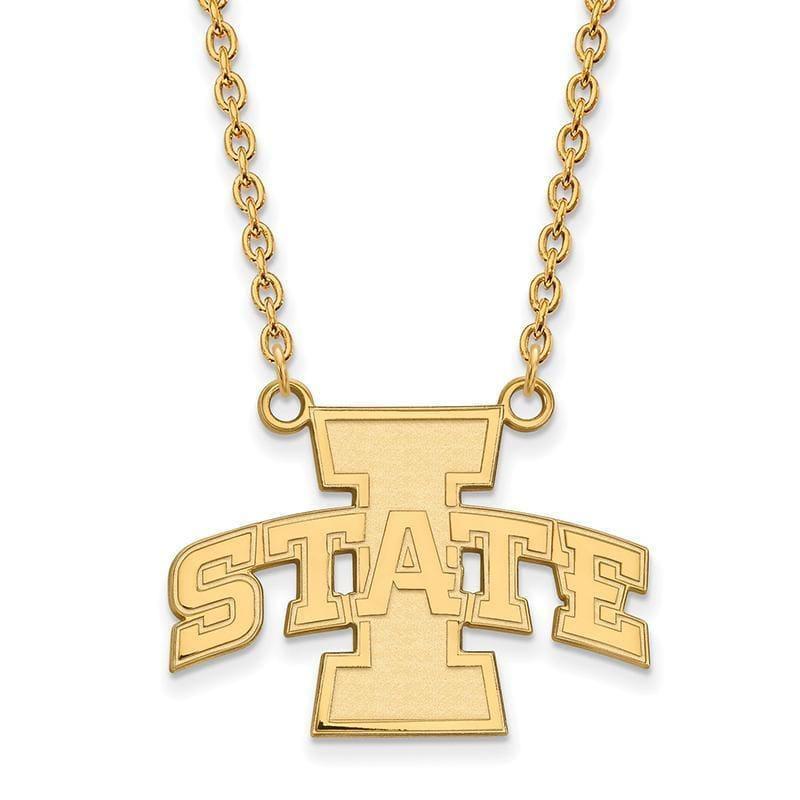 10ky LogoArt Iowa State University Large Pendant w-Necklace - Seattle Gold Grillz