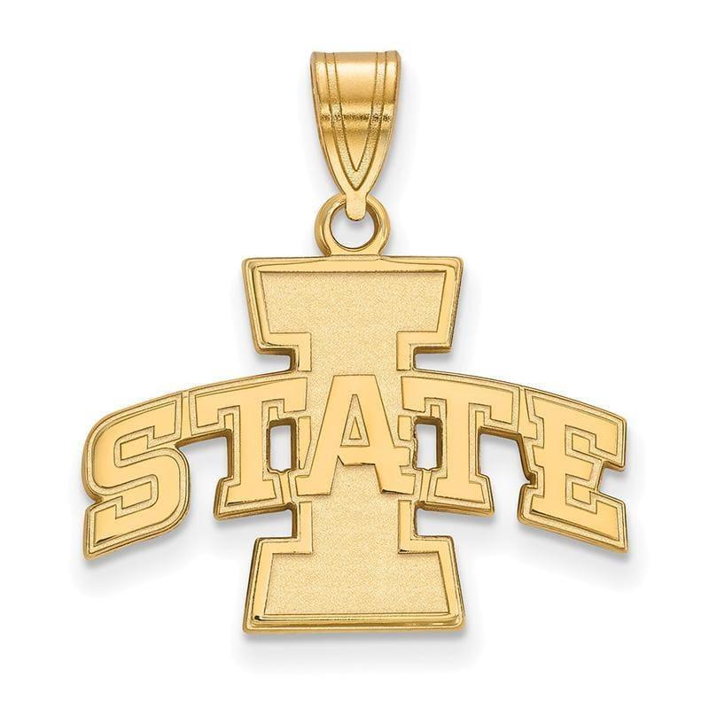 10ky LogoArt Iowa State University Medium Pendant - Seattle Gold Grillz