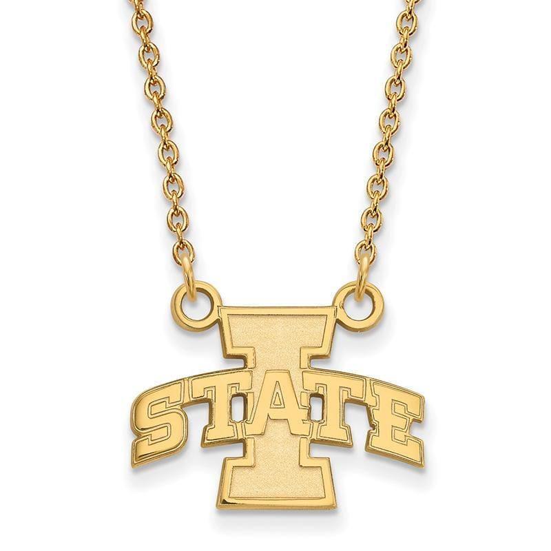 10ky LogoArt Iowa State University Small Pendant w-Necklace - Seattle Gold Grillz