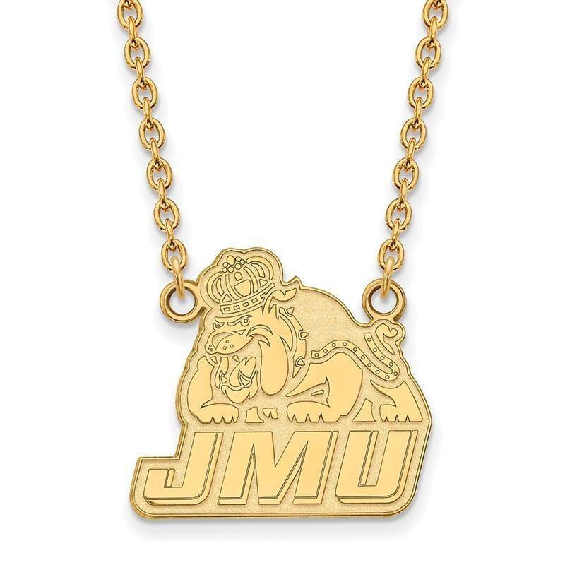 10ky LogoArt James Madison University Large Pendant w-Necklace - Seattle Gold Grillz