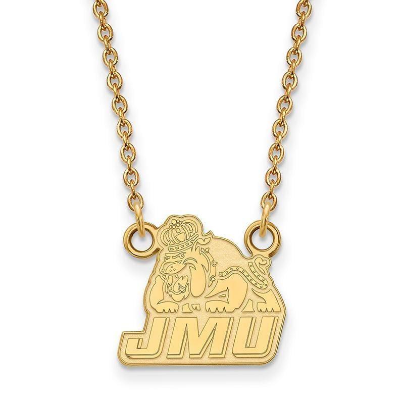 10ky LogoArt James Madison University Small Pendant w-Necklace - Seattle Gold Grillz