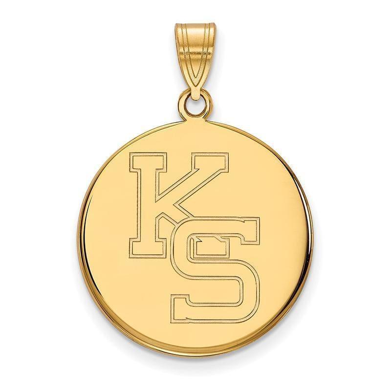 10ky LogoArt Kansas State University Large Pendant - Seattle Gold Grillz