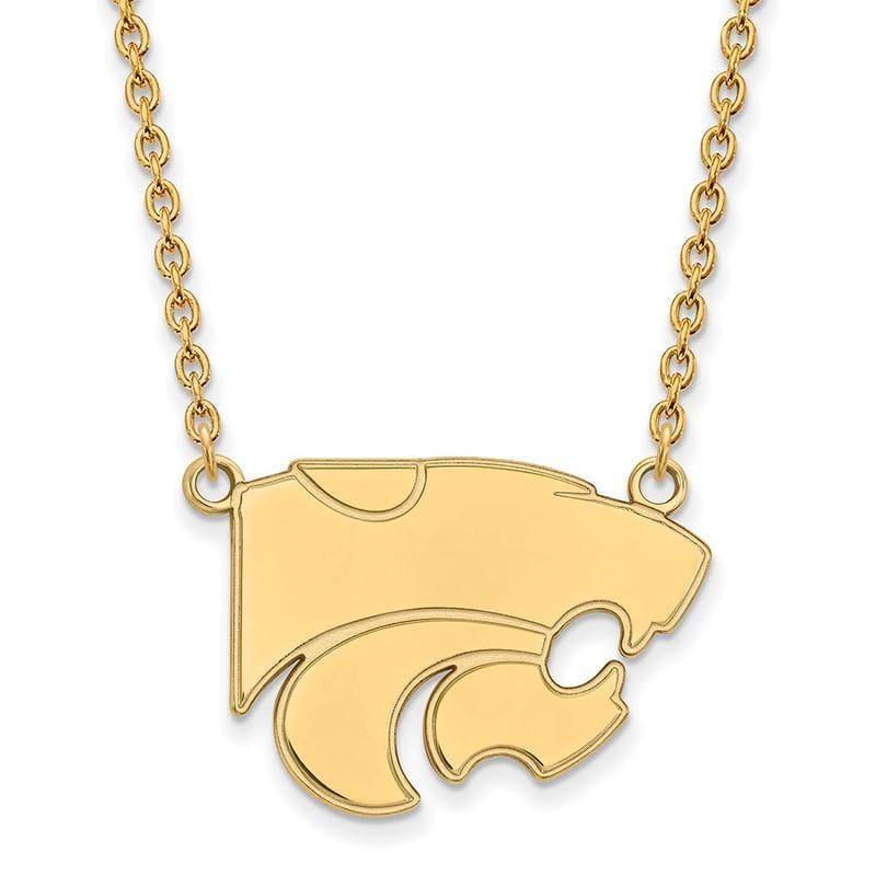 10ky LogoArt Kansas State University Large Pendant w-Necklace - Seattle Gold Grillz