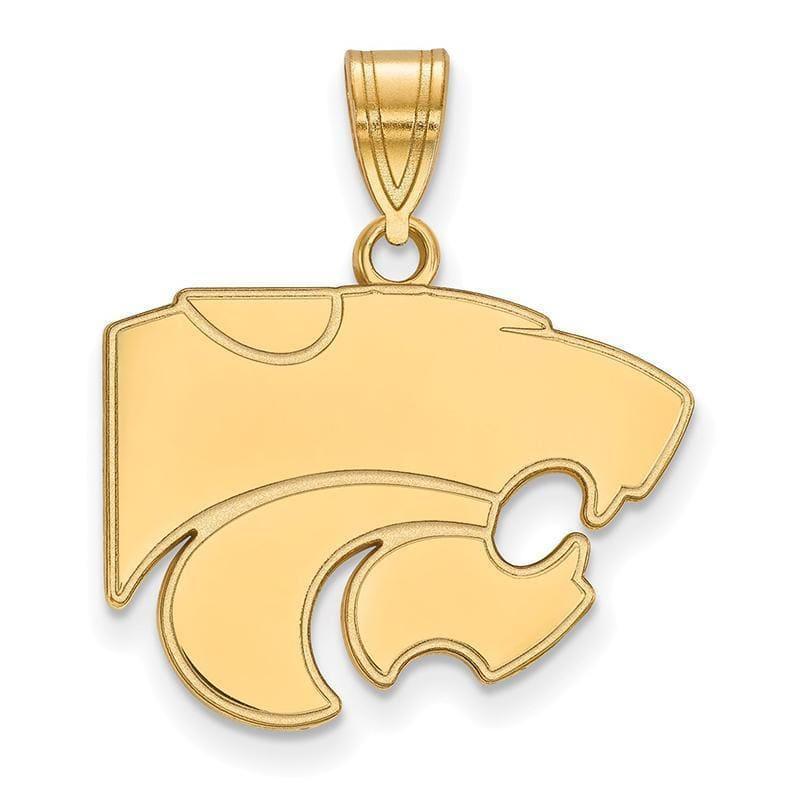 10ky LogoArt Kansas State University Medium Pendant - Seattle Gold Grillz