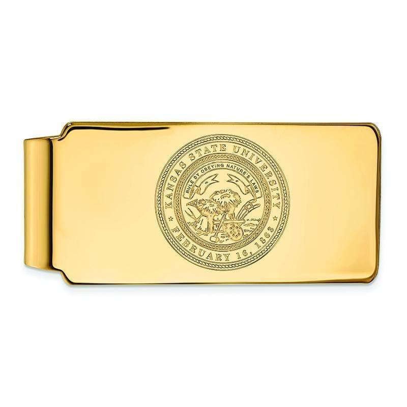 10ky LogoArt Kansas State University Money Clip Crest - Seattle Gold Grillz
