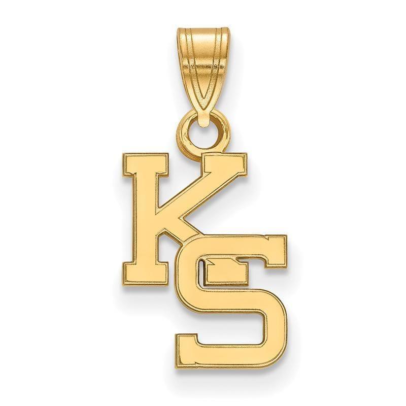 10ky LogoArt Kansas State University Small Pendant - Seattle Gold Grillz