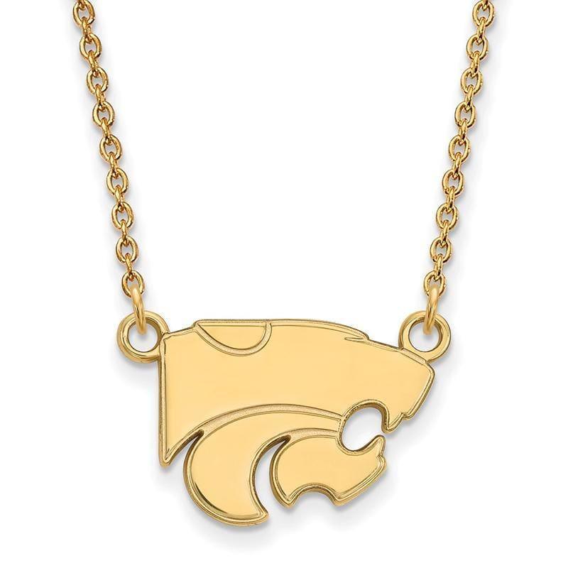 10ky LogoArt Kansas State University Small Pendant w-Necklace - Seattle Gold Grillz
