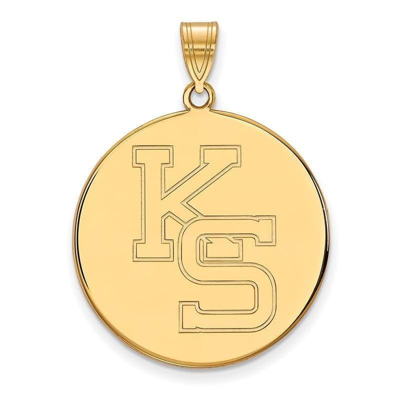 10ky LogoArt Kansas State University XL Disc Pendant - Seattle Gold Grillz