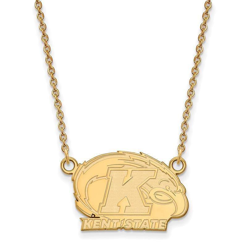 10ky LogoArt Kent State University Small Pendant w-Necklace - Seattle Gold Grillz
