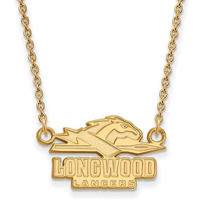 10ky LogoArt Longwood University Small Pendant w-Necklace - Seattle Gold Grillz