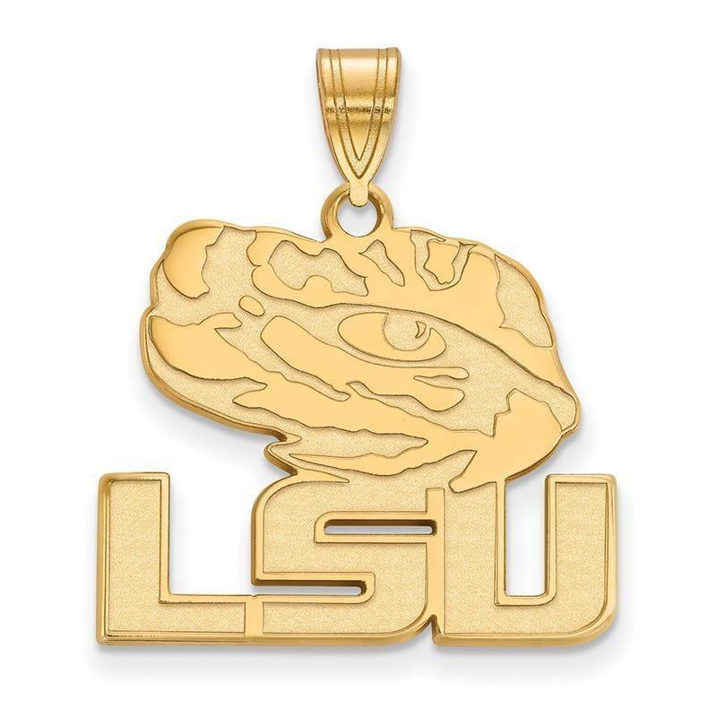 10ky LogoArt Louisiana State University Large Pendant - Seattle Gold Grillz