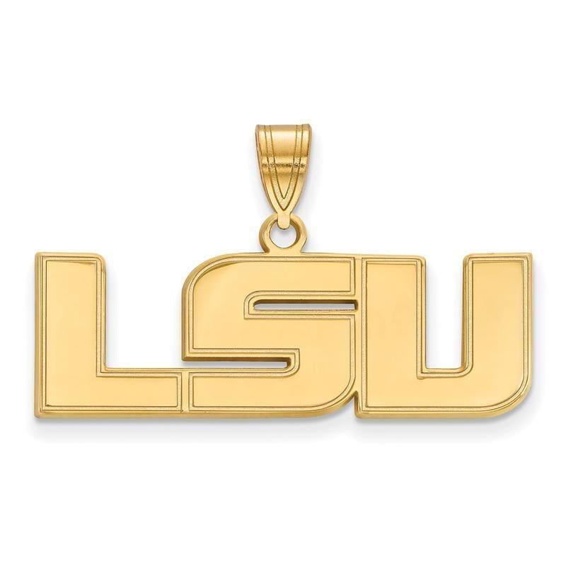 10ky LogoArt Louisiana State University Medium Pendant - Seattle Gold Grillz